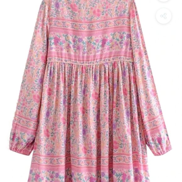 Goodnight Macaroon Sherry Print Tassel Dress - Picture 4 of 6